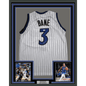 Framed Autographed/Signed Desmond Bane 35x39 Orlando White Pinstripe Basketball Jersey Beckett BAS COA