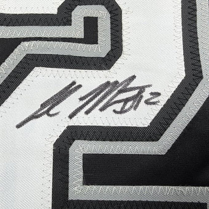 Framed Autographed/Signed Colson Montgomery 35x39 Chicago Black Baseball Jersey Beckett BAS COA