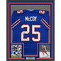 Framed Autographed/Signed LeSean McCoy 35x39 Buffalo Blue Football Jersey JSA COA