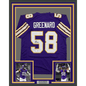 Framed Autographed/Signed Jonathan Greenard 35x39 Minnesota Purple Retro Football Jersey Beckett BAS COA
