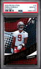 Graded 2025 Panini Revolution Emeka Egbuka #15 Futures Rookie RC Football Card PSA 10 Gem Mint