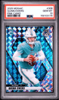 Graded 2025 Panini Mosaic Quinn Ewers #308 Pink Camo Rookie RC Football Card PSA 10 Gem Mint