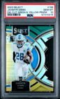 Graded 2023 Panini Select Jahmyr Gibbs #198 Die Cut Green & Yellow Prizm Rookie RC Football Card PSA 10 Gem Mint