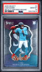 Graded 2025 Panini Select Cam Ward #2 Select Certified Rookie Rookie RC Football Card PSA 10 Gem Mint