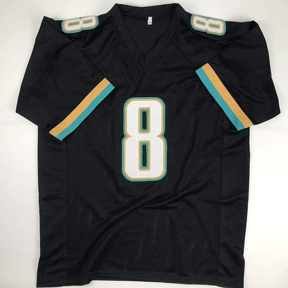 Autographed/Signed Mark Brunell Jacksonville Black Football Jersey JSA COA