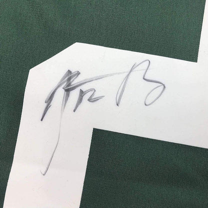 Framed Autographed/Signed Aaron Rodgers 35x39 Green Bay Green Football Jersey Beckett BAS COA