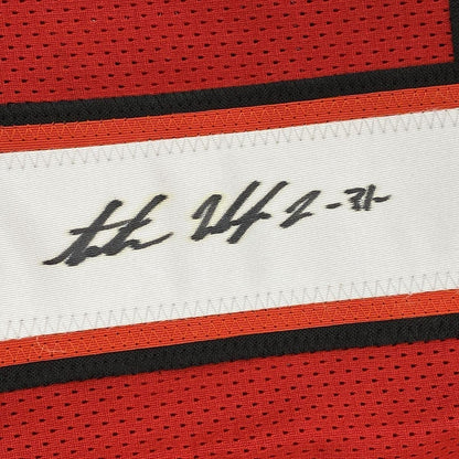 Framed Autographed/Signed Antoine Winfield Jr 35x39 Tampa Bay Red Football Jersey PSA/DNA COA