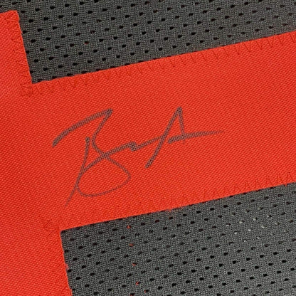 Framed Autographed/Signed Brandon Aiyuk 35x39 San Francisco Black Football Jersey JSA COA