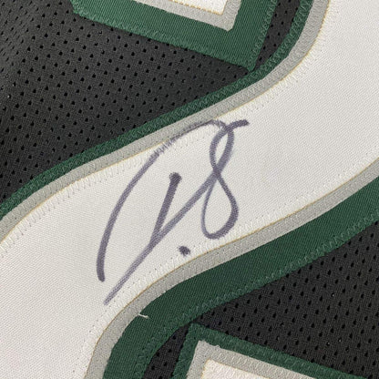 Framed Autographed/Signed Darius Slay Jr. 35x39 Philadelphia Black Football Jersey JSA COA
