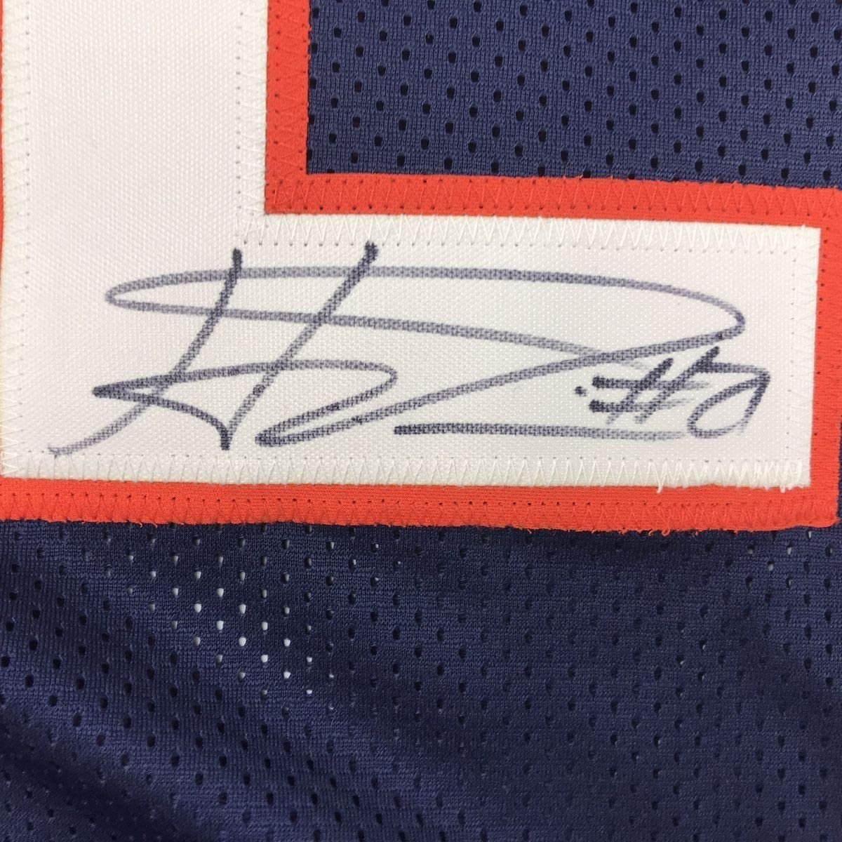 Framed Autographed/Signed Haha Ha Ha Clinton-Dix 35x39 Chicago Blue Football Jersey JSA COA