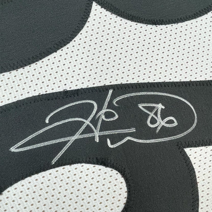Framed Autographed/Signed Hines Ward 35x39 Pittsburgh White Football Jersey JSA COA