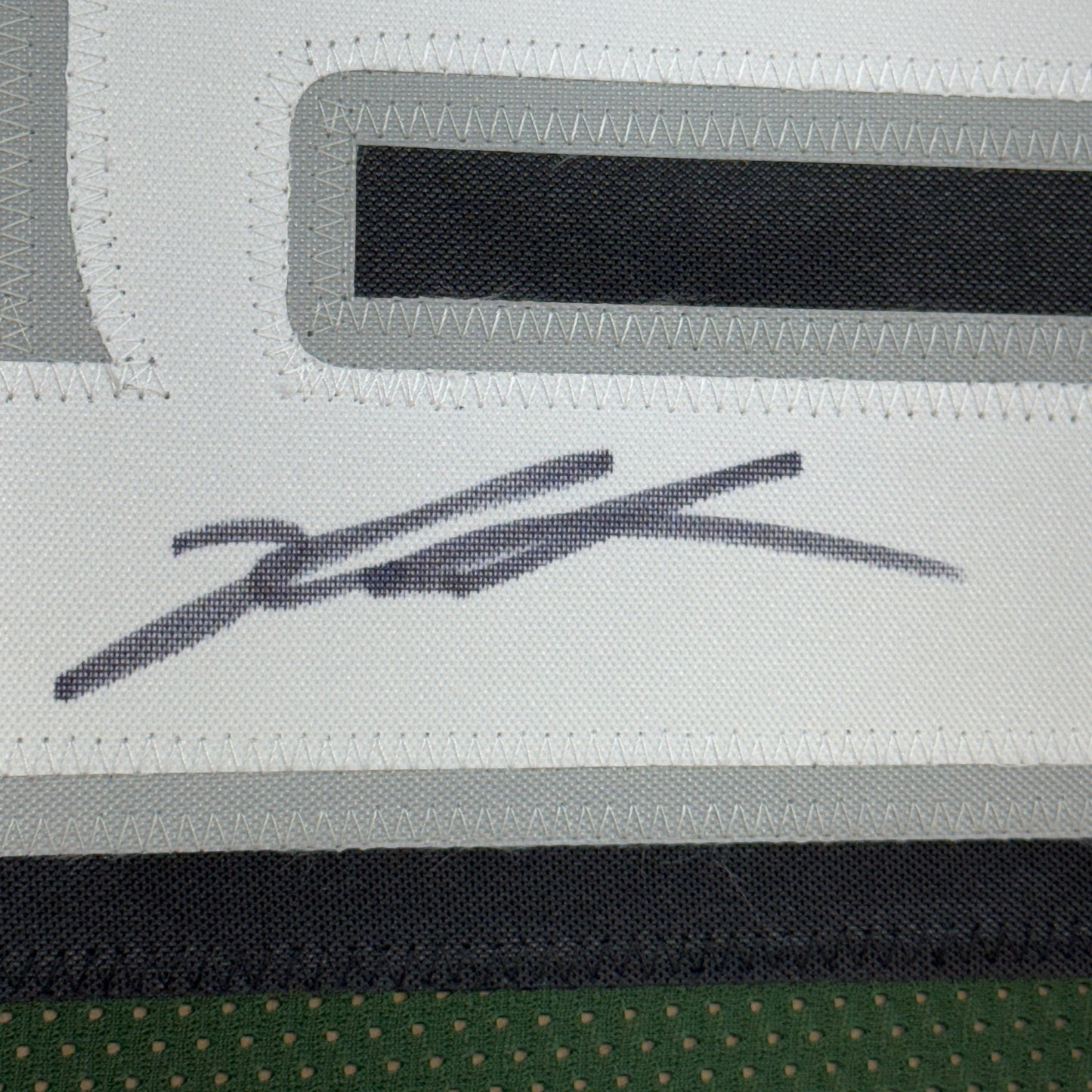 Framed Autographed/Signed Jalen Carter 35x39 Philadelphia Green Football Jersey Beckett BAS COA