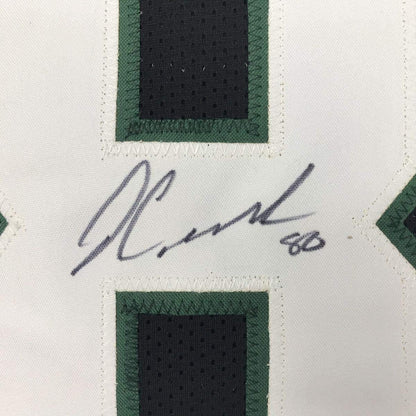 Framed Autographed/Signed Jamison Crowder 35x39 New York Black Football Jersey JSA COA