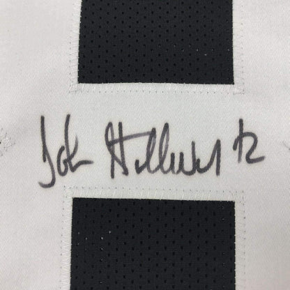 Framed Autographed/Signed John Stallworth 35x39 Pittsburgh Black Football Jersey JSA COA