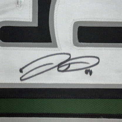Framed Autographed/Signed Jordan Davis 35x39 Philadelphia Green Football Jersey JSA COA