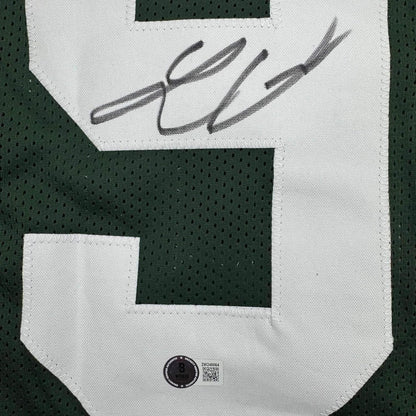 Framed Autographed/Signed Lukas Van Ness 35x39 Green Bay Green Football Jersey Beckett BAS COA