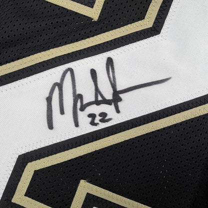 Framed Autographed/Signed Mark Ingram II 35x39 New Orleans Black Alternate Football Jersey JSA COA