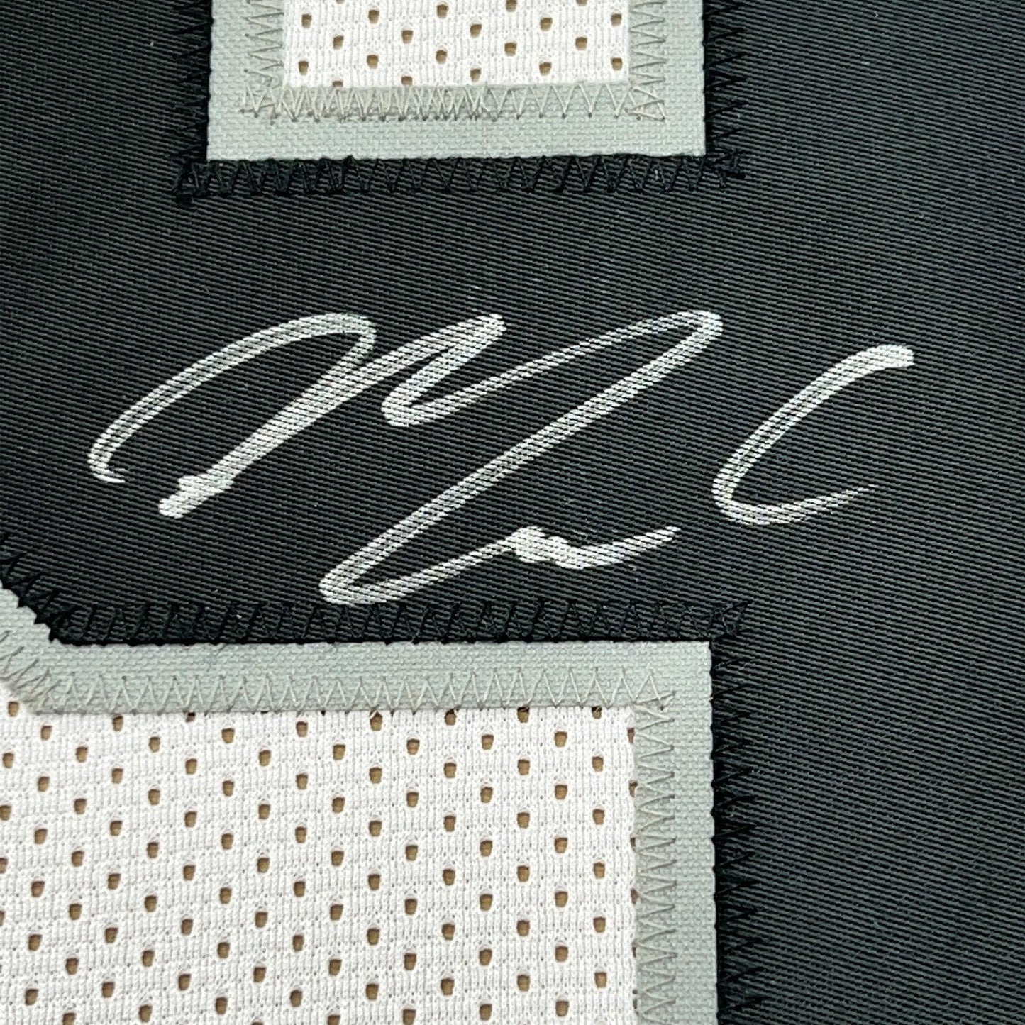 Framed Autographed/Signed Maxx Crosby 35x39 Las Vegas Oakland White Football Jersey Beckett BAS COA