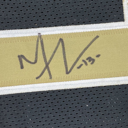 Framed Autographed/Signed Michael Thomas 35x39 New Orleans Black Football Jersey Beckett BAS COA