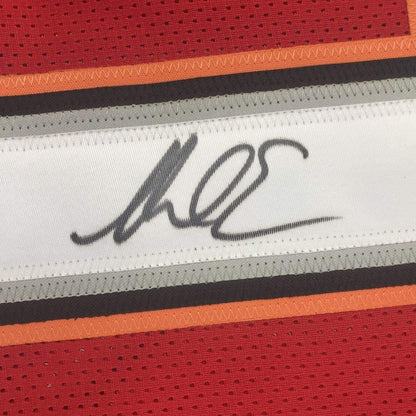 Framed Autographed/Signed Mike Evans 35x39 Tampa Bay Red Football Jersey PSA/DNA COA