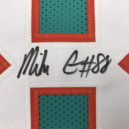 Framed Autographed/Signed Mike Gesicki 35x39 Miami Teal Football Jersey JSA COA