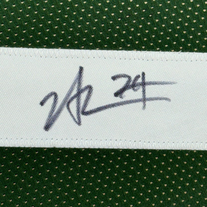 Framed Autographed/Signed Nick Mangold 35x39 New York Green Football Jersey JSA COA