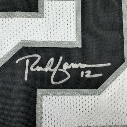 Framed Autographed/Signed Rich Gannon 35x39 Oakland Las Vegas White Football Jersey JSA COA