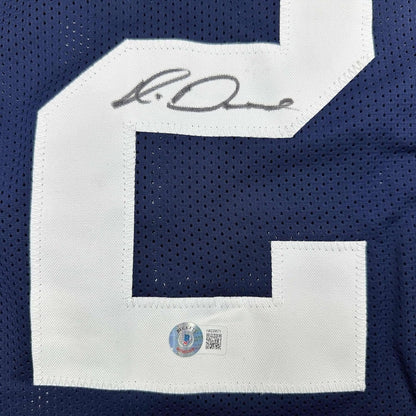 Framed Autographed/Signed Rico Dowdle 35x39 Dallas Thanksgiving Day Football Jersey Beckett BAS COA