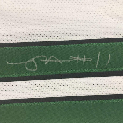 Framed Autographed/Signed Robby Anderson 35x39 New York 2019 White Football Jersey JSA COA