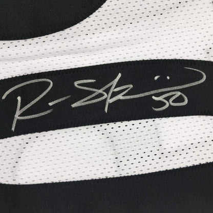 Framed Autographed/Signed Ryan Shazier 35x39 Pittsburgh White Football Jersey JSA COA