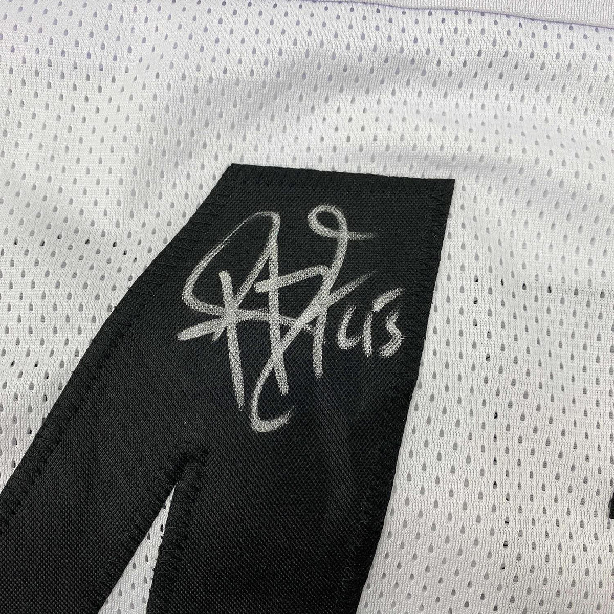 Framed Autographed/Signed Troy Polamalu 35x39 Pittsburgh White Football Jersey Beckett BAS COA