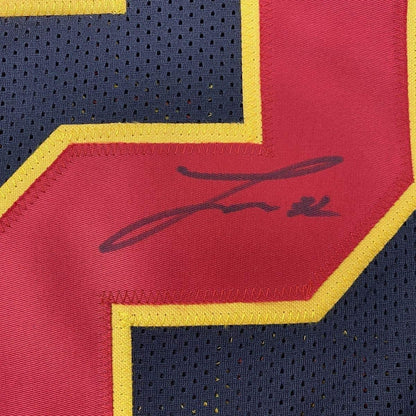 Framed Autographed/Signed Tyrann Mathieu 35x39 Kansas City Black Football Jersey PSA/DNA COA