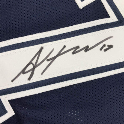 Autographed/Signed Allen Hurns Dallas Dark Blue Football Jersey JSA COA