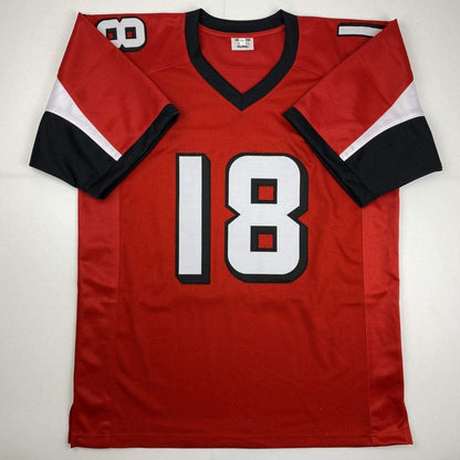 Autographed/Signed Calvin Ridley Atlanta Red Football Jersey Beckett BAS COA