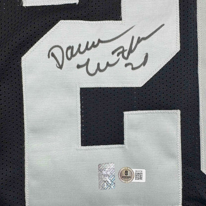Autographed/Signed Darren McFadden Las Vegas Oakland Black Football Jersey Beckett BAS COA