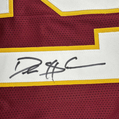 Autographed/Signed Deion Sanders Washington Burgundy Football Jersey Beckett BAS COA