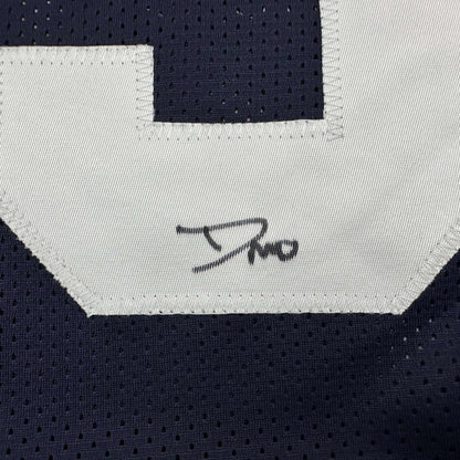 Autographed/Signed DeMarvion Overshown Dallas Thanksgiving Day Football Jersey JSA COA