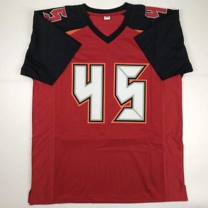 Autographed/Signed Devin White Tampa Bay Red Football Jersey JSA COA