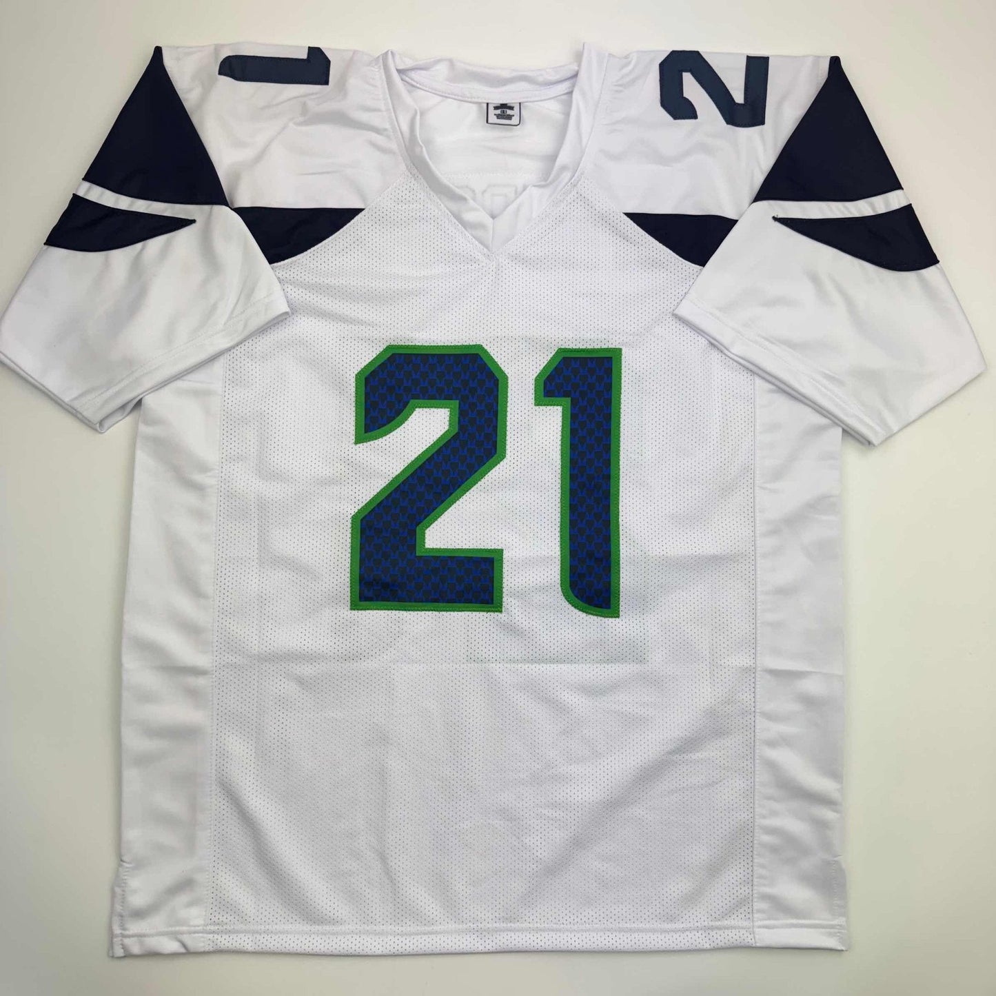 Autographed/Signed Devon Witherspoon Seattle White Football Jersey JSA COA