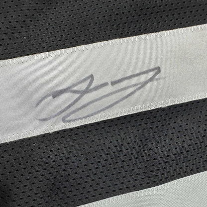 Autographed/Signed Jakobi Meyers Las Vegas Oakland Black Football Jersey Beckett BAS COA