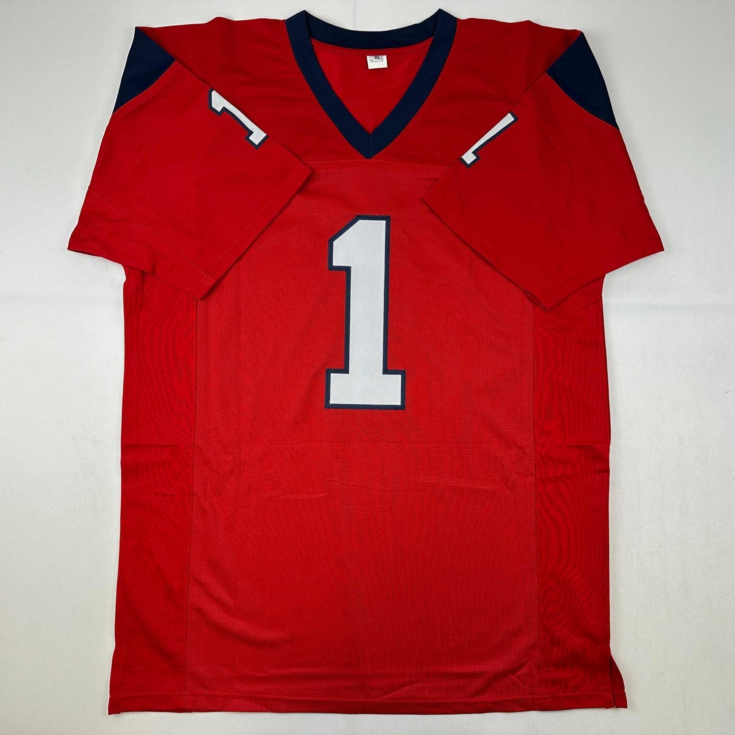 Autographed/Signed Jimmie Ward Houston Red Football Jersey Beckett BAS COA