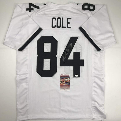 Autographed/Signed Keelan Cole Jacksonville White Football Jersey JSA COA