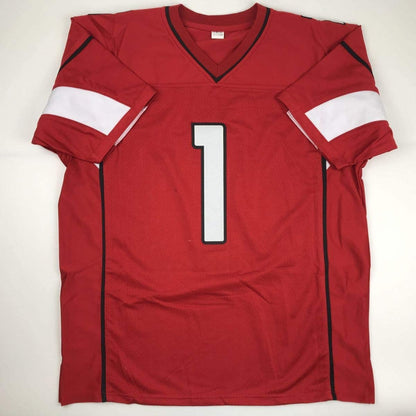 Autographed/Signed Kyler Murray Arizona Red Football Jersey JSA COA