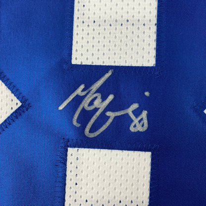 Autographed/Signed Marvin Harrison Indianapolis White Football Jersey JSA COA