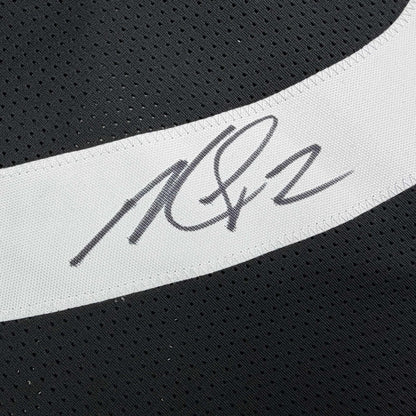 Autographed/Signed Michael Mike Vick Pittsburgh Black Football Jersey Beckett BAS COA