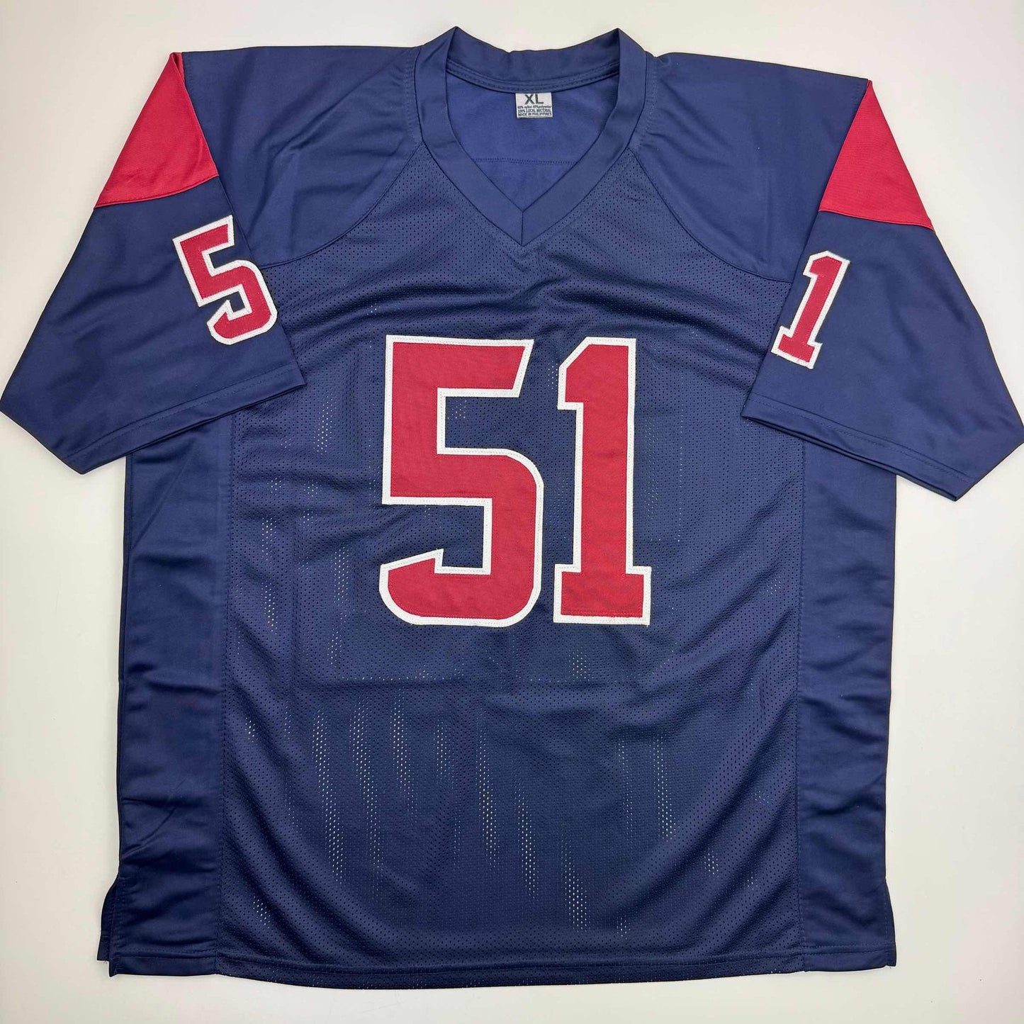 Autographed/Signed Will Anderson Jr. Houston Blue Alternate Football Jersey JSA COA