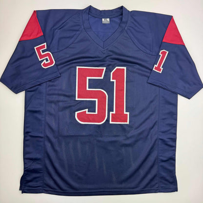 Autographed/Signed Will Anderson Jr. Houston Blue Alternate Football Jersey JSA COA