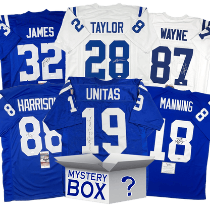 Autographed/Signed Indianapolis Football Jersey Mystery Box with PSA JSA or Beckett COA