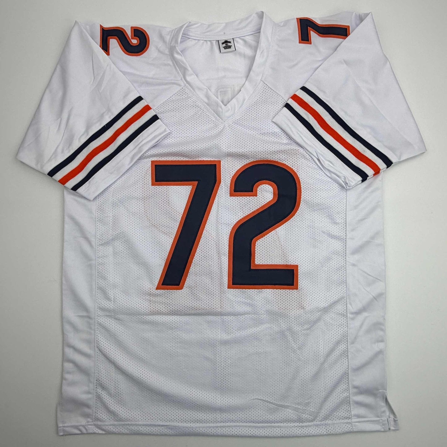 Autographed/Signed William Perry The Refrigerator Chicago White Football Jersey Beckett BAS COA