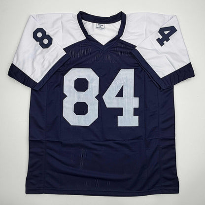 Autographed/Signed Jay Novacek Dallas Thanksgiving Day Football Jersey Beckett BAS COA